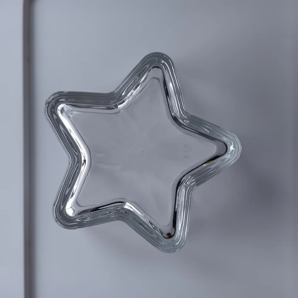Star Shaped Glass Dish Thick Clear 6